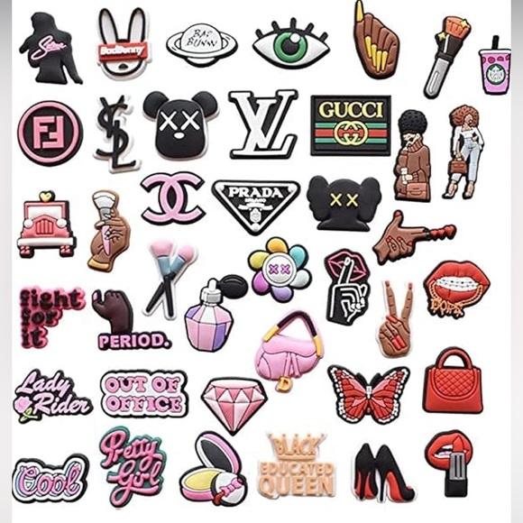 Black Girl Magic Melanin Shoe Charms Jibbitz Set For Crocs - Picture 3 of 4